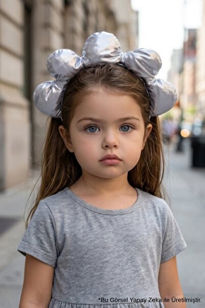 Le Mabelle Gray Flower Figure Shiny Fluffy Girl's Crown
