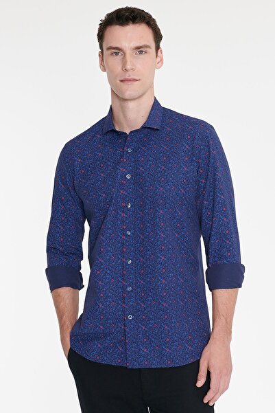 AC&Co / Altınyıldız Classics Men's Navy Blue Cotton Slim Fit Small Italian Co...