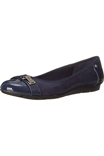 Anne Klein حذاء باليه نسائي رياضي من قماش أبلي