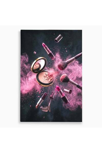 Luxcanva Tablou Canvas Explozie De Frumusete 50x70 cm pe Sasiu Lemn Machiaj F...