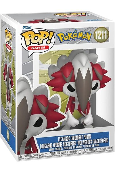 Funko Pop! Games: Pokemon - Lycanroc (Midnight Form) Vinyl Figure