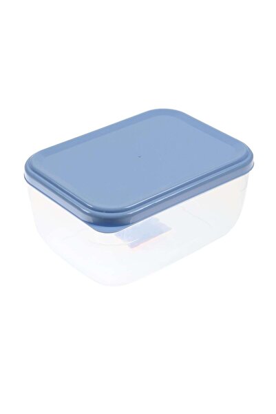 OEM Food casserole, Plastina, plastic, rectangular, transparent + blue, 1.5 L