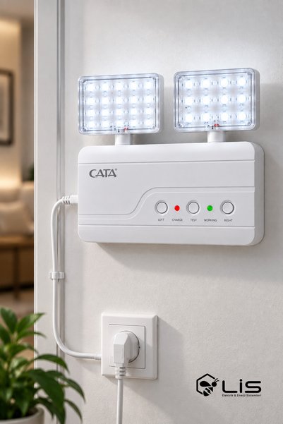 Cata CT-9171 2×5W Şarjlı Nil Ledli Işıldak 2 Kademeli Beyaz Işık