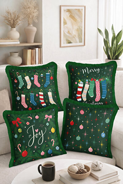 Home Merry Christmas and Joy Written Christmas Stocking and New Year Ornament...