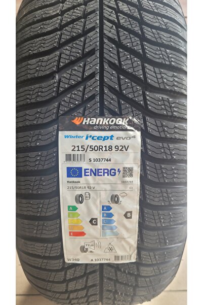 Hankook 215/50R18 Winter İ-cept EVO4 W340 92V Set Olarak(4 ADET) 2026 Üretim*