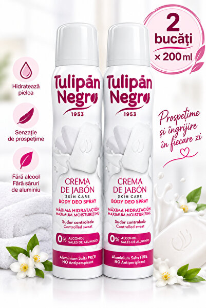 Tulipán Negro 2x 200 ml deo spray crema de jabon