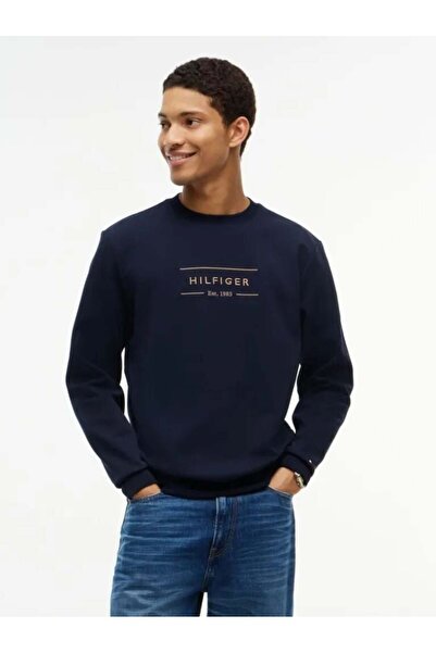 Tommy Hilfiger Icon Sweat Intechno Knitted Regular Fit Crewneck Logo Printed ...