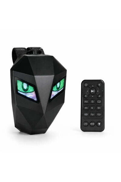 FOXMAG24 Portable Bluetooth RGB Speaker with App Control, Black-Green