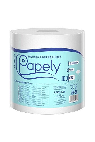 OEM Prosop hartie Papely, alb, 2 straturi, L 100 m