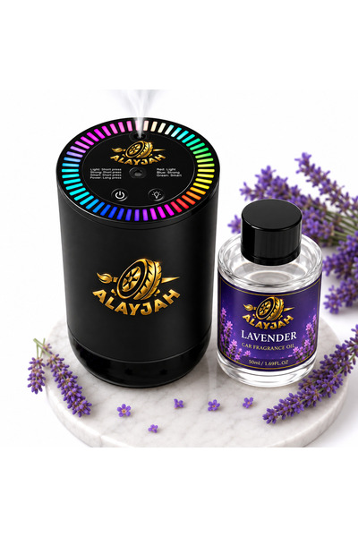 Alayjah Car Fragrance with LED and Laser Roof Lights,3 Modes (Normal/Strong/H...