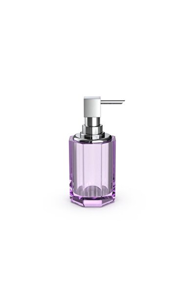 Decor Walther New Kristall Liquid Soap Dispenser, Countertop - Chrome/Lilac