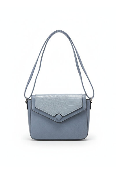 MILANO COLLECTION Geanta Postas Dama Piele Ecologica, Clapeta Model Croco, Ba...