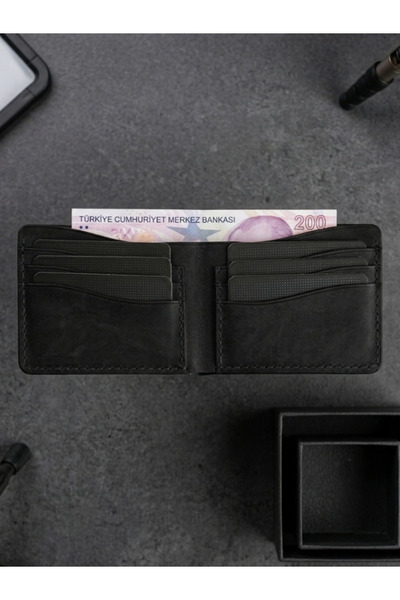 luvo 6 Card Compartments Genuine Leather Luxury Classic Wallet Gift