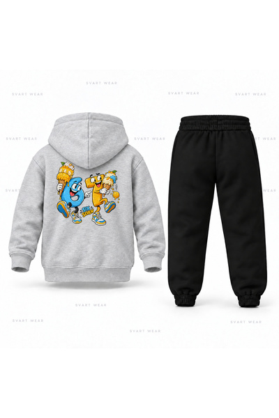 SVART WEAR Six Seven 67 Παιδικό Σετ Φόρμας με Κουκούλα με Τυπωμένες Φιγούρες ...
