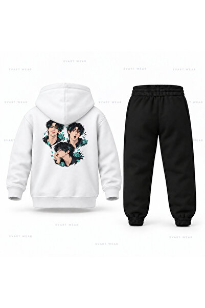 SVART WEAR طقم بدلة رياضية للأطفال مطبوع عليها عبارة KPop Demon Hunters Jinu ...