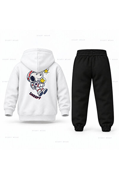 SVART WEAR طقم بدلة رياضية للأطفال مطبوع عليها صورة سنوبي أستروناوت فريندز