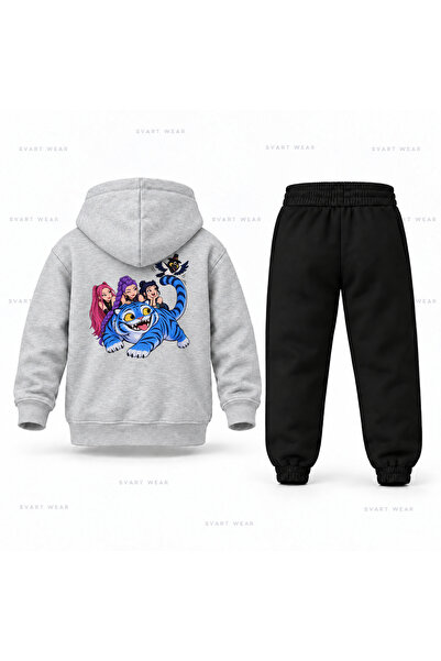 SVART WEAR طقم بدلة رياضية للأطفال مطبوع عليه KPop Demon Hunters Sussie Kuyru...