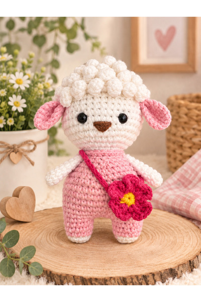Amigurumi Kuzu Süs Anahtarlık (12 cm)
