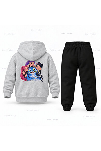 SVART WEAR طقم بدلة رياضية للأطفال مطبوع عليه KPop Demon Hunters Sussie Yapra...