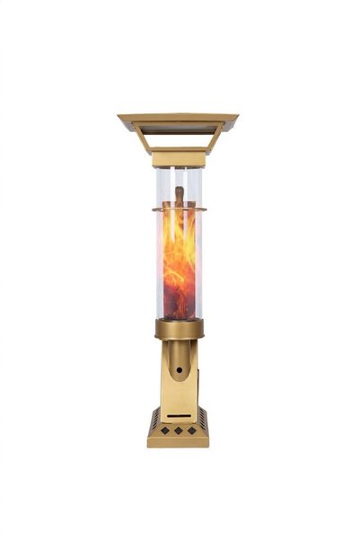 etinova Compact İF-19 Camlı Alev Lambası Dış Mekan Pelet Soba - Gold