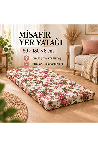 Vip Home Concept Market Ürünleri Tek Parça Sünger Yatak 8 CM, Yer Yatağı, Bal...