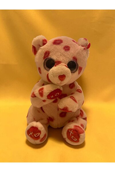 TY Beanie Boos TY Beanie Valerie Öpücük Desenli Pembe Peluş Ayıcık 20 cm
