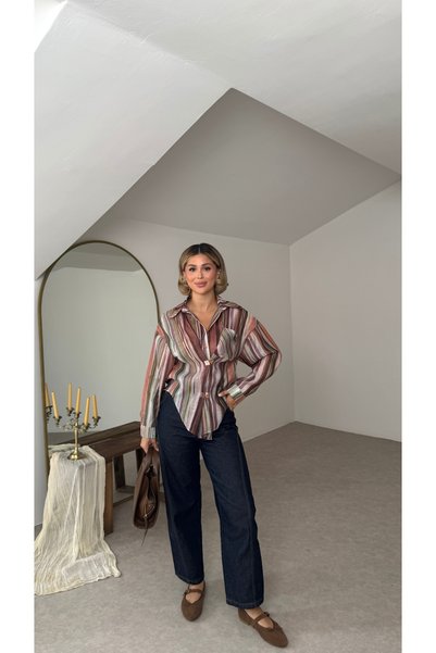 Nesil Tulle Waist Detailed Shirt