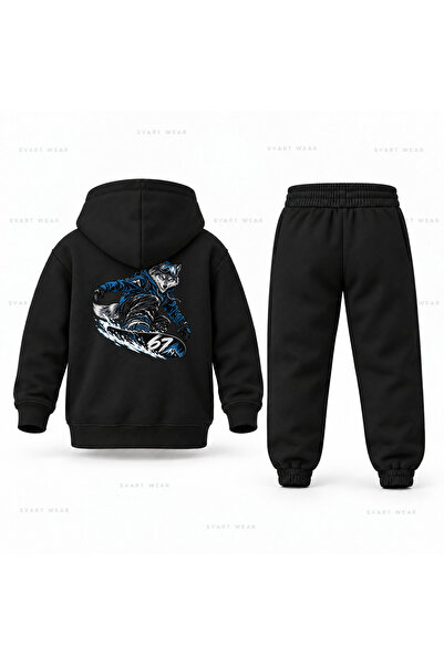 SVART WEAR طقم بدلة رياضية للأطفال مطبوع عليه Six Seven 67 Kurt Snowboard