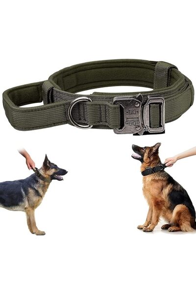 Aputue Durable Dog Collar, Quick Release Metal Buckle, Adjustable Double Laye...