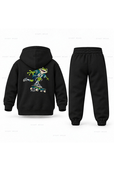 SVART WEAR طقم بدلة رياضية للأطفال من Six Seven 67 مطبوع عليه ضفدع كايكاي مع ...