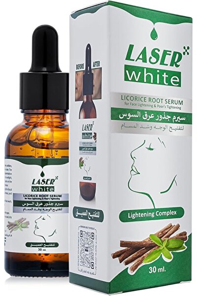 LASER WHITE سيروم ليزر وايت بالعرقسوس لتفتيح البشرة وشد المسام 30 مل