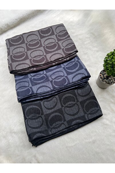 shalby Hijab Cotton Soft Textured New Big Loop Pattern Jacquard Shawl Set of 3 and Makeup Mirror