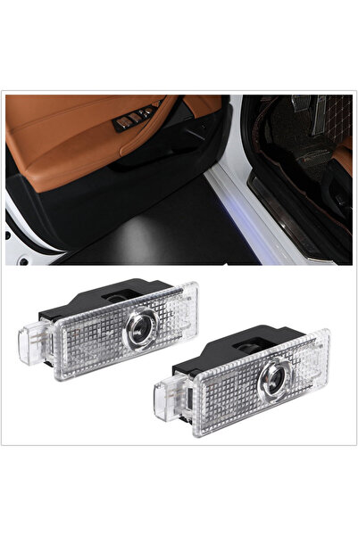 Choice قطعتان من مصابيح LED لعرض شعار BMW على باب السيارة، إضاءة ترحيبية بتأث...