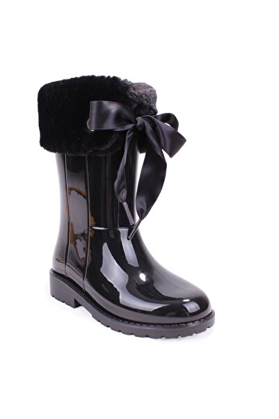 IGOR W10239 Campera Charol Soft Siyah Ortopedik Kız Çocuk Yağmur Çizme