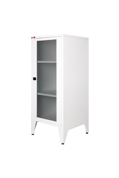 ALFAFONET Alfahome Ziglat 1110 Serisi Cam Kapaklı Orta Boy Kilitli Metal Dola...