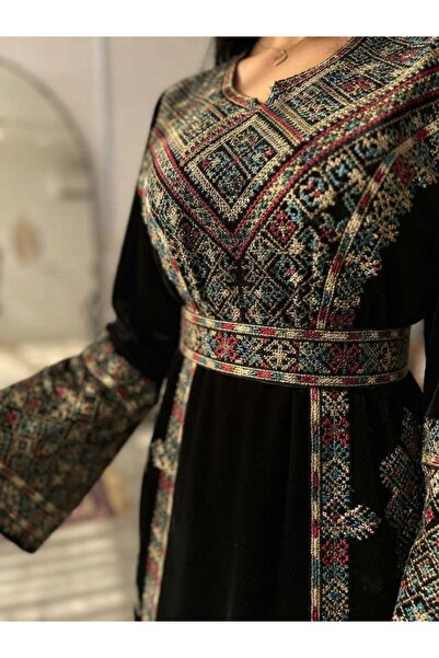 Lyaly aljlabyh Saudi Arabian Luxurious Jalabiya Authentic Palestinian Embroid...