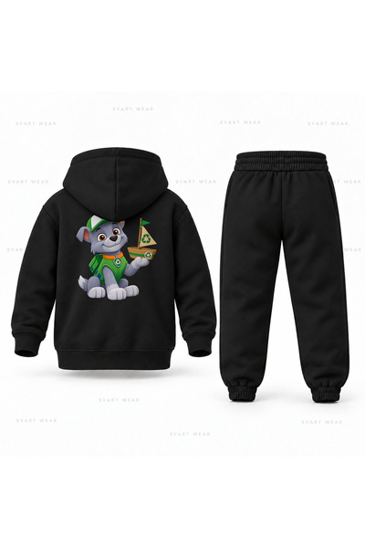 SVART WEAR Σετ παιδικής φόρμας με κουκούλα Paw Patrol Rocky Karton Ship Printed
