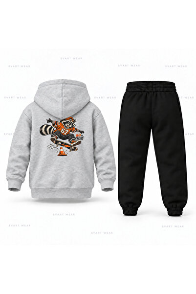 SVART WEAR Set de trening cu glugă pentru copii Six Seven 67 Rakun Street, im...