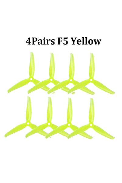 Choice 4Pairs F5 Yellow 4Pairs IFlight Nazgul F5/5140 5 Inch 3 Blade / Tri-bl...