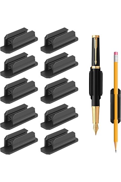 Yelajoy 10 PCS Pen Holder Clip, Self Adhesive Organizer, Pencil Mount with St...