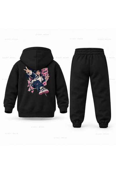 SVART WEAR طقم بدلة رياضية للأطفال مطبوع عليه KPop Demon Hunters Mira Pankart