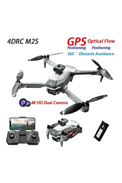 mwx teknoloji 4DRC M2S GPS Drone - 3 Bataryalı Set 4K HD Çift Kamera Engelden...