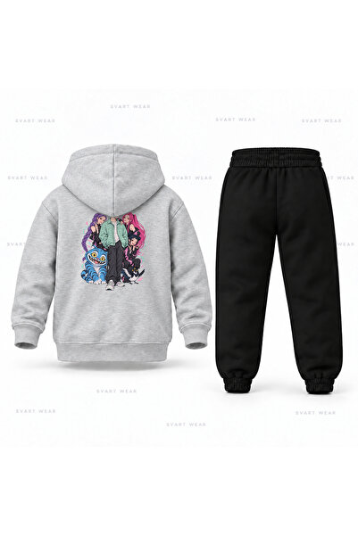 SVART WEAR طقم بدلة رياضية للأطفال مطبوعة من KPop Demon Hunters Jinu El Cep