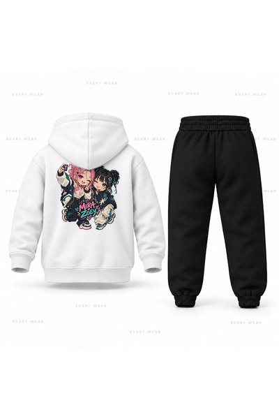 SVART WEAR طقم بدلة رياضية للأطفال مطبوع عليها صورة سيلفي من KPop Demon Hunte...
