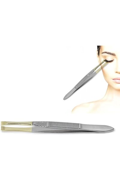 ToolHouse ملقط حواجب، ملقط ذو طرف مائل من الفولاذ المقاوم للصدأ لإزالة الشعر ...