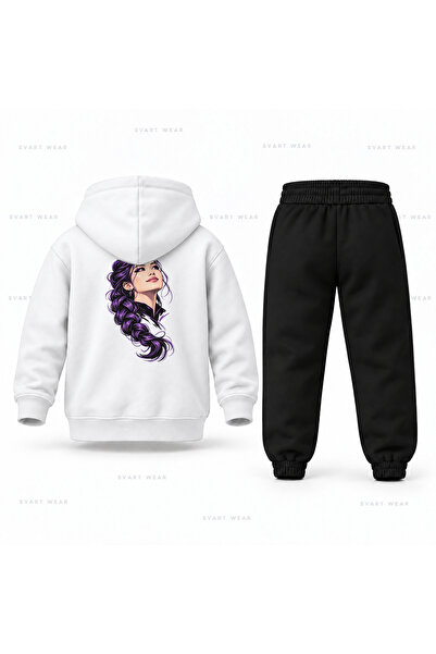 SVART WEAR طقم بدلة رياضية للأطفال مطبوع عليه KPop Demon Hunters Rumi Yuz Line