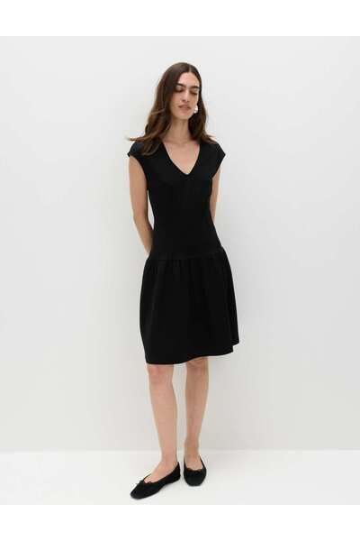 Marks & Spencer Jersey V Yaka Elbise