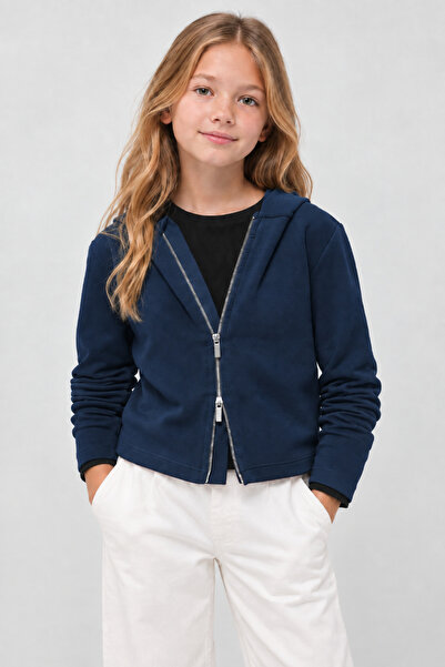 WE&ME Girl's Hooded Zippered Cardigan Casual Comfortable Fit 5-14 Years