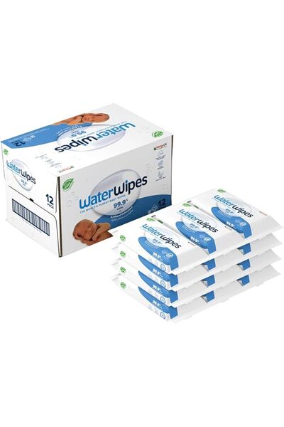 WaterWipes مناديل مبللة للأطفال حساسة البشرة، 12×60، 720 منديل