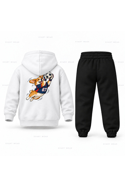 SVART WEAR طقم بدلة رياضية للأطفال مطبوع عليها شعار Six Seven 67 Kopek Football